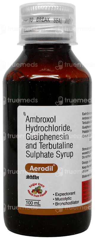 Aerodil Mixed Fruit Flavour Sugar Free Syrup 100Ml